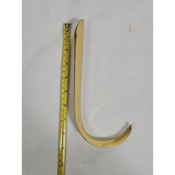 Antique Brass Shoe Horn VM Virginia Metalcrafters Ram Horn Curl Form Maker Stamp - Picture 9 of 12